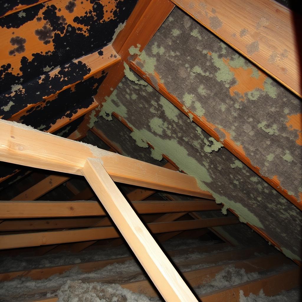 Before - Attic Mold Cleanup